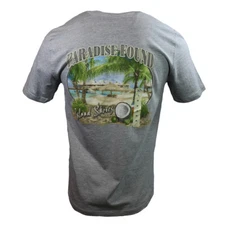Paradise Found Men's T-shirt "Island Shores" - Bahama Beach Vacation Relax NWT