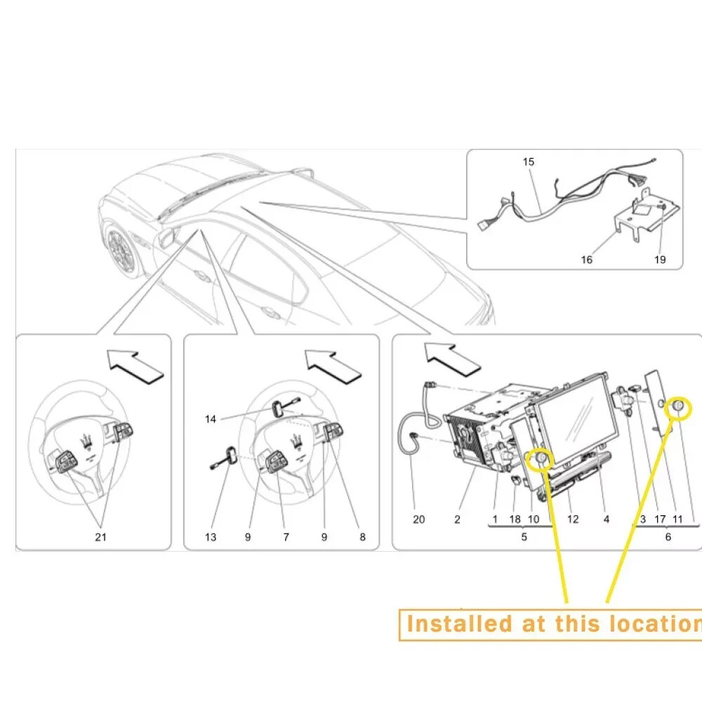 Maserati Quattroporte Audio switch OEM:670040490 673003180
