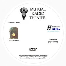MUTUAL RADIO THEATER - 104 Shows Old Time Radio In MP3 Format OTR On 1 DVD