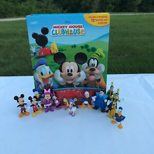 Mickey Mouse Figurines with Clubhouse Book (no play mat). USED 14 play toys | eBay