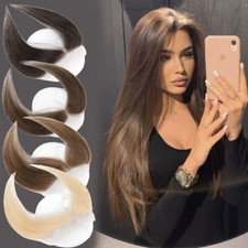 Lace Cover-up Front Hairline Remy Human Hair Patch Topper Toupee Hairpiece Brown