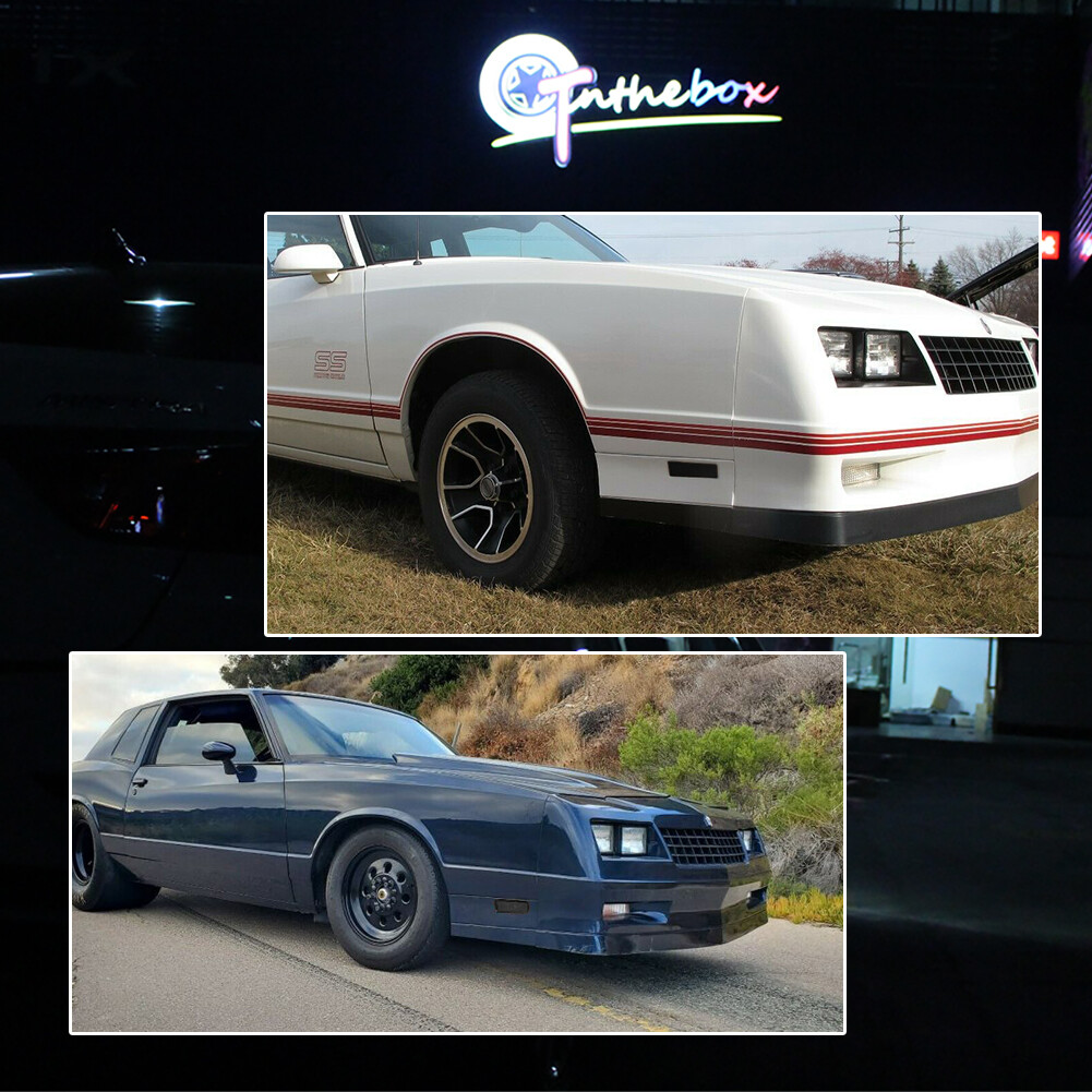 For 1981-1988 Chevy Monte Carlo SS Smoked Front & Rear Fender Side Marker Lights - Foto 6