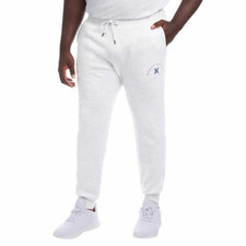 Hurley Men  s Fleece Jogger, White, XX-Large