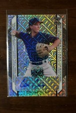 2021 Leaf Metal Draft Cameron Cauley Texas Rangers Auto Silver Mojo Refractor RC