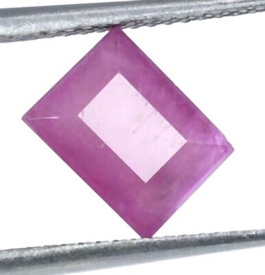AAA Fine CERTIFIED Natural Mozambique Ruby Emerald Cut Loose Gemstone 8x6 MM