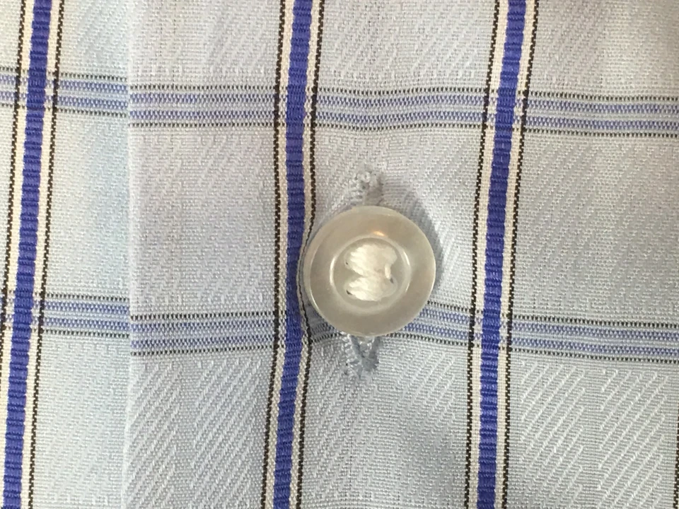 Hombre Zanella Italia Periwinkle Grande con Cuadros Rejilla Grande Azul L Foto 3 de 4