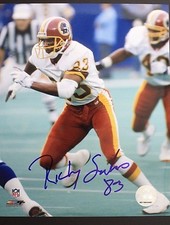 RICKY SANDERS Redskins Falcons Tx State Autographed 8x10 Signed NFL Photo 16D