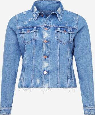 Tommy Jeans geschwungene Damenjacke Frühling-Herbst blau Denim Größe XL UVP130 £ NEU 