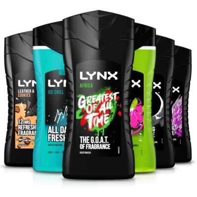 Lynx Duschgel Body Wash Mix Bundle 12H Erfrischende Düfte 225ml