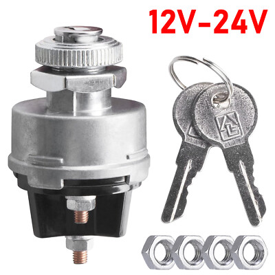 4 Position Universal Ignition Key Switch w/2 Keys For Car Tractor Trailer Truck