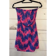 Lilly Pulitzer Strapless Giraffe Print Dress Size Small