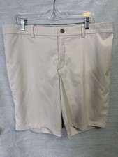 Nike Dri-fit Men  s Tan Shorts Stretch Waist Size 38  Inseam 10  