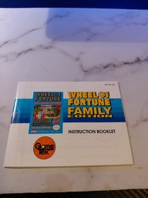 Wheel of Fortune - Family Edition (Nintendo NES, 1990) Game Cartridge & Manual