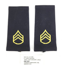 US Army STAFF SERGEANT SSG E-6 Shoulder Marks Epaulet ASU Large