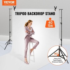 VEVOR 12 X 10 FT HEAVY DUTY BACKDROP STAND, WITH 6 CLAMPS