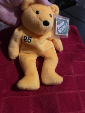 NWT Salvino's Bamm Beano's MLB Jim Edmonds 25 Yellow Beanie Bear MWMT