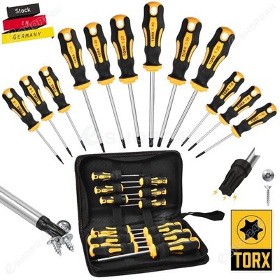 12 x Torx Schraubendreher T-Profil Satz Schraubenzieher Schlüssel KFZ Werkzeug