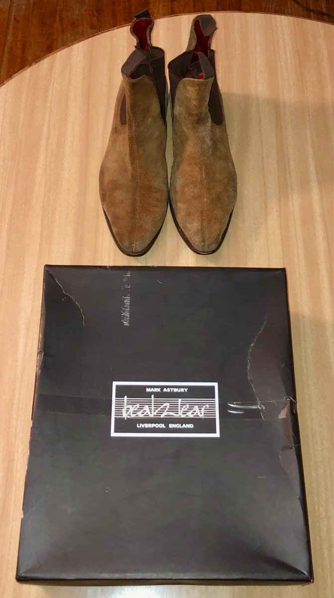 Mark Astbury Chelsea Boots Mark Astbury Black Suede Mens Slip On Ankle Boots Size 47.5  main image 3