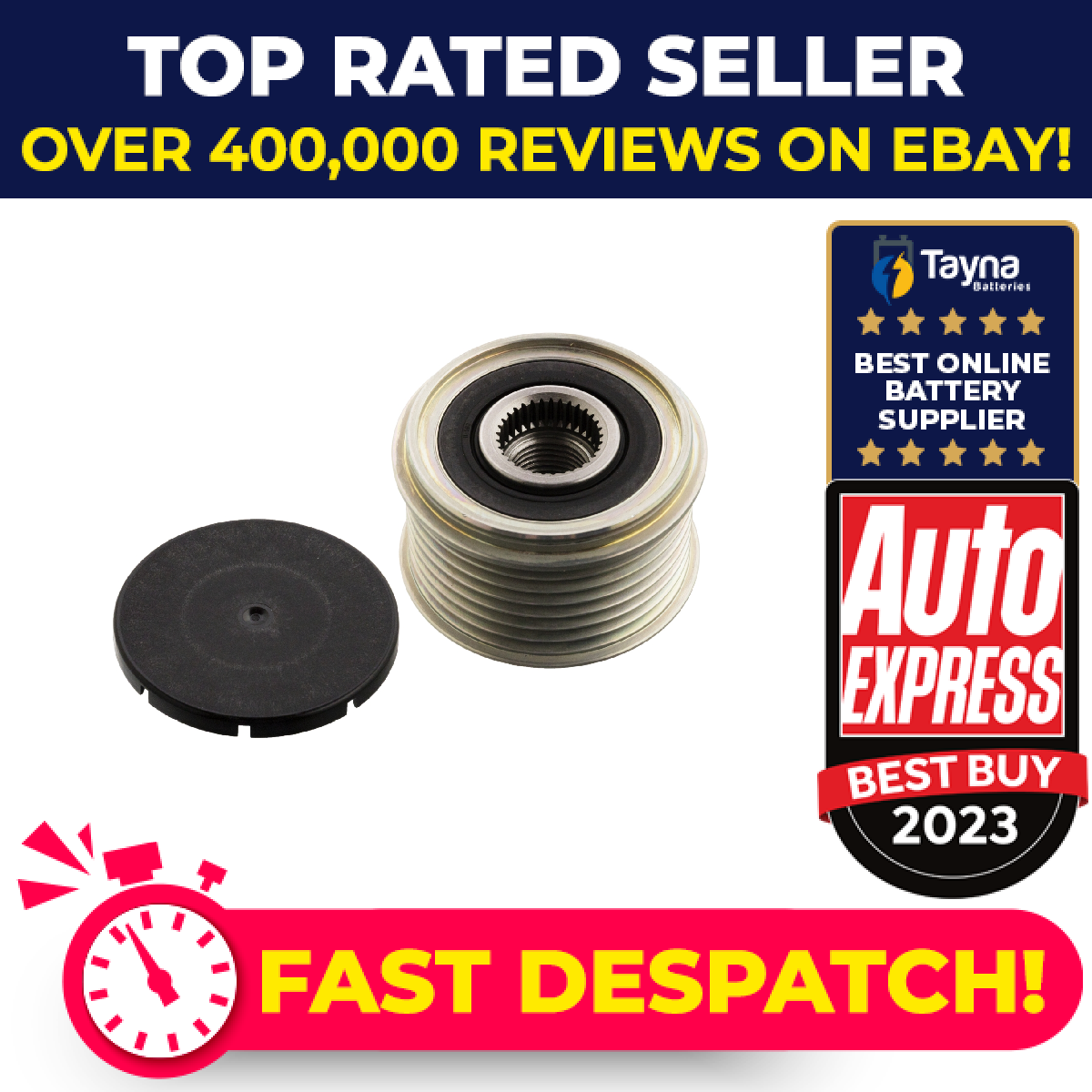 Overrunning Alternator Pulley fits GENESIS GV80 3.0D 2020 on D6JA Clutch Quality