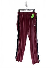 Billionaire Boys Club Fuschia & Navy Velvet Track Pants Buttoned Side Stripes 3X
