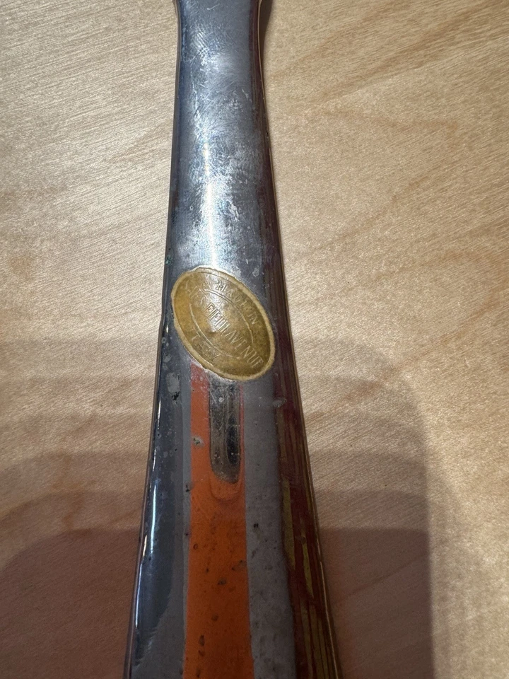 Saks Fifth Avenue Solid Brass Shoehorn W/ Stirrup Handle 15" Long Made in Italy - Image 4 of 4