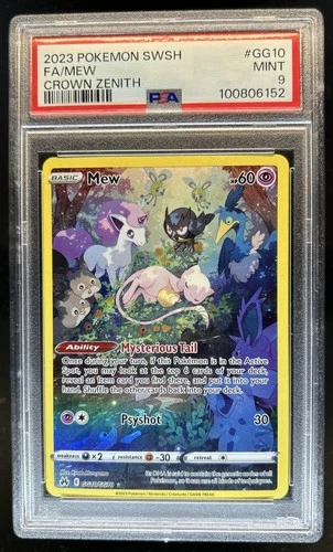 2023 Pokemon SWSH Crown Zenith Mew Galarian Gallery #GG10/GG70 PSA 9