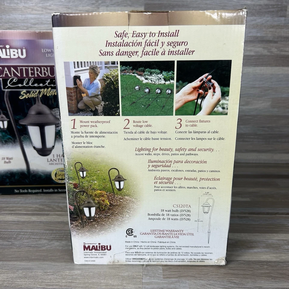 Canterbury Collection Malibu Bronze Solid Metal Hanging Walk Path Light CS120TA - Image 4 of 4