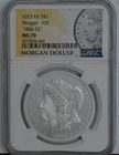 1886-CC Morgan Silver Dollar NGC MS70 First Day Label 2023 FIJI Mint .999