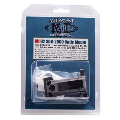 Midwest Industries Gen2 SUB 2000 Mini Optic Mount, T1/T2 Interface #MI-G2SUB-T2