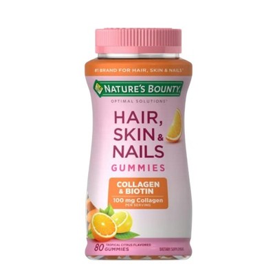 Nature's Bounty Optimal Solutions Hair, Skin & Nails with Biotin and Collagen, C