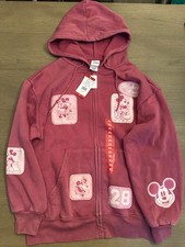 NEW Disney Mickey Minnie Mouse Hoodie Sweatshirt Women XL Full Zip