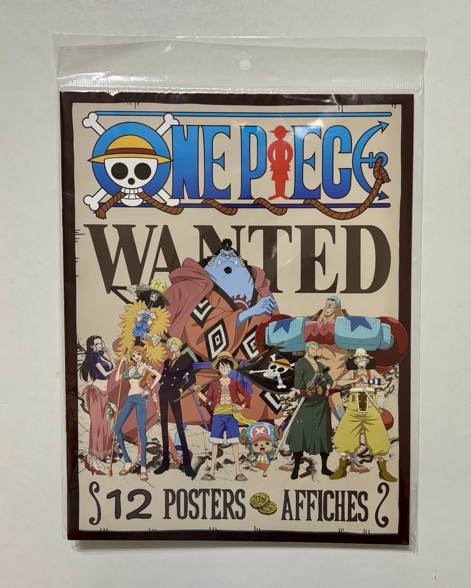 One Piece Wanted Posters Set of 12 Featuring Luffy, Zoro, Nami