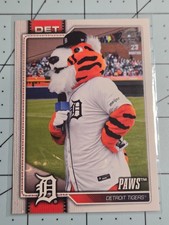 2026 Topps Series 1 Baseball Celebration Mascot #M-15 Paws Detroit Tigers