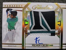 2024 Panini Flawless Felnin Celesten Prospect Patch Auto Gold 07/10! Mariners