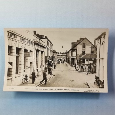 Wadebridge Cornwall Postkarte um 1950 Echtfoto Molesworth St belebte Geschäfte von Ellis