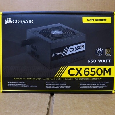 New CORSAIR CX 650M (650W) 80 Plus Bronze Certified (Semi Modular) Power Supply