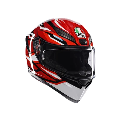 Casco Moto Integrale AGV K1 S AGV E2206 LION BLACK/RED/WHITE