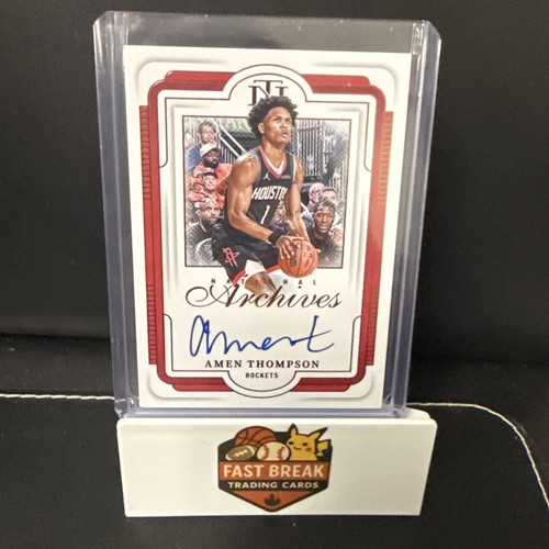 Amen Thompson #3 2024 Panini National Treasures National Archives Ink card