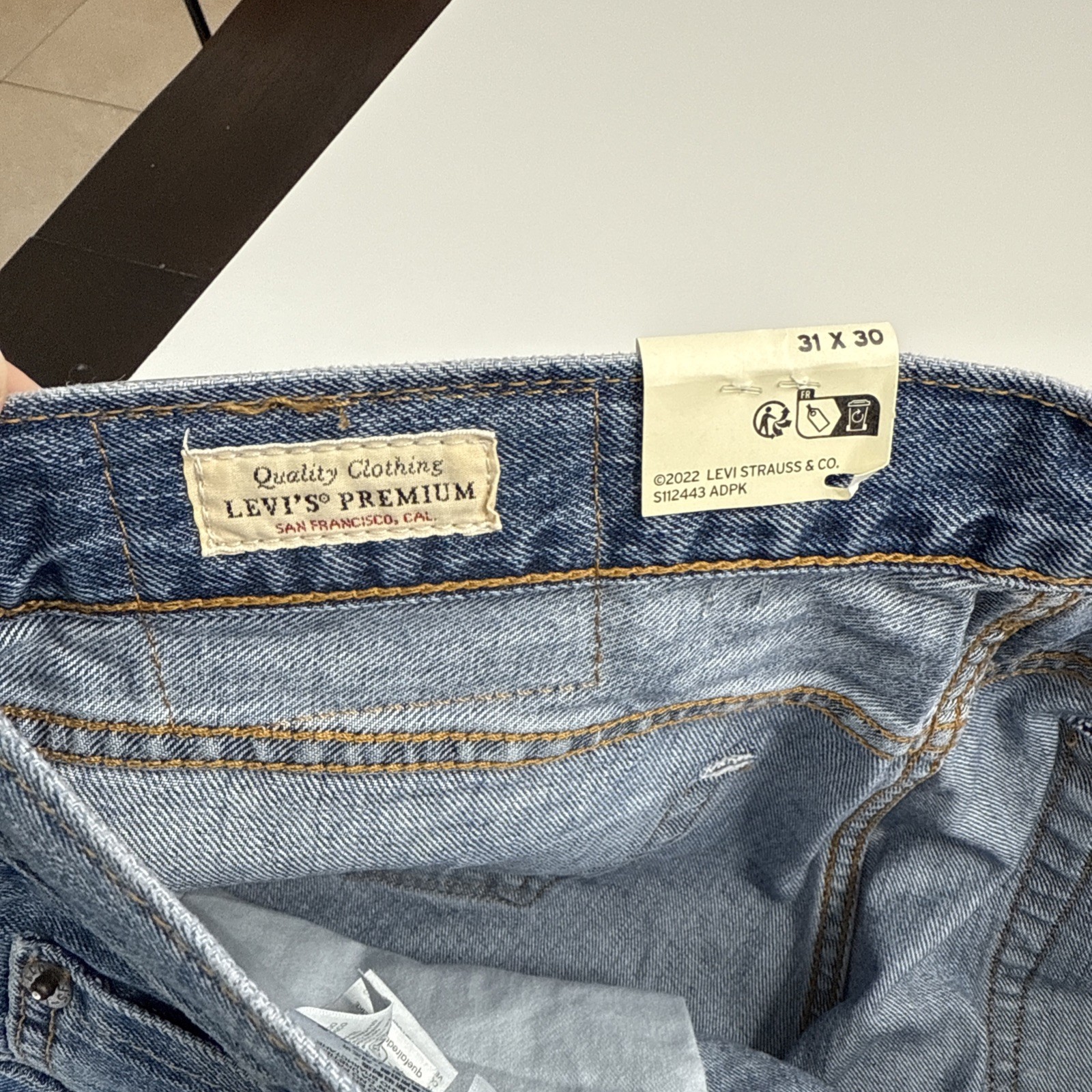 Levi's Premium 505 Regular Fit Selvedge Jeans Red Line 31x30 Men’s NEW WITH TAGS thumbnail 9