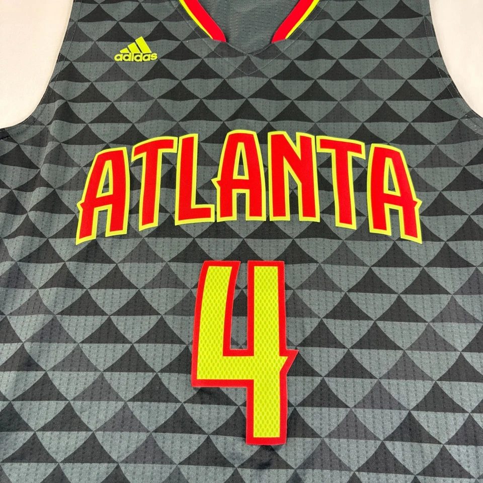 Camiseta Paul Millsap Atlanta Hawks Masculina Pequena Preta Adidas Swingman NBA - Imagem 3 de 4