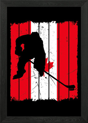Kanadisches Eishockey Geschenk gerahmtes Wandbild Poster Leinwanddruck Bild