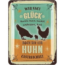 Retro Blechschild H&uuml;hnerstall, H&uuml;hner Zubeh&ouml;r, lustige Schilder, 15x20cm
