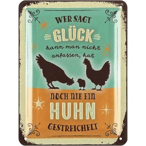 Targa in latta retrò pollaio, accessori per polli, insegne divertenti, 15 x 20 cm