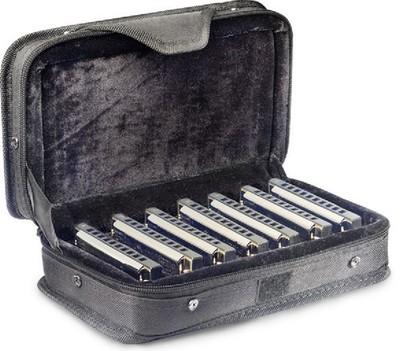 Blues Mundharmonika Satz mit Koffer