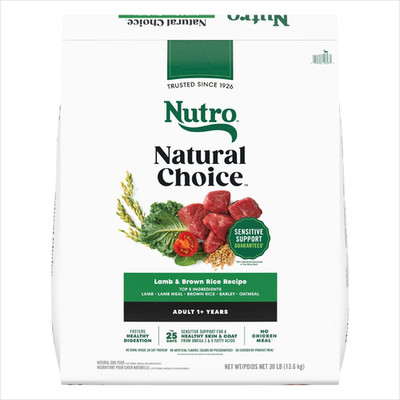 Nutro Natural Choice Lamb & Brown Rice Adult Dog Food 30 lbs SENSITIVE SUPPORT