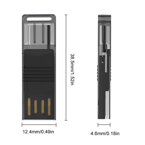 USB 2.0 Card Reader Type C Card Reader Plug and Play for Phone Macbook Windows - Afbeelding 12 van 18