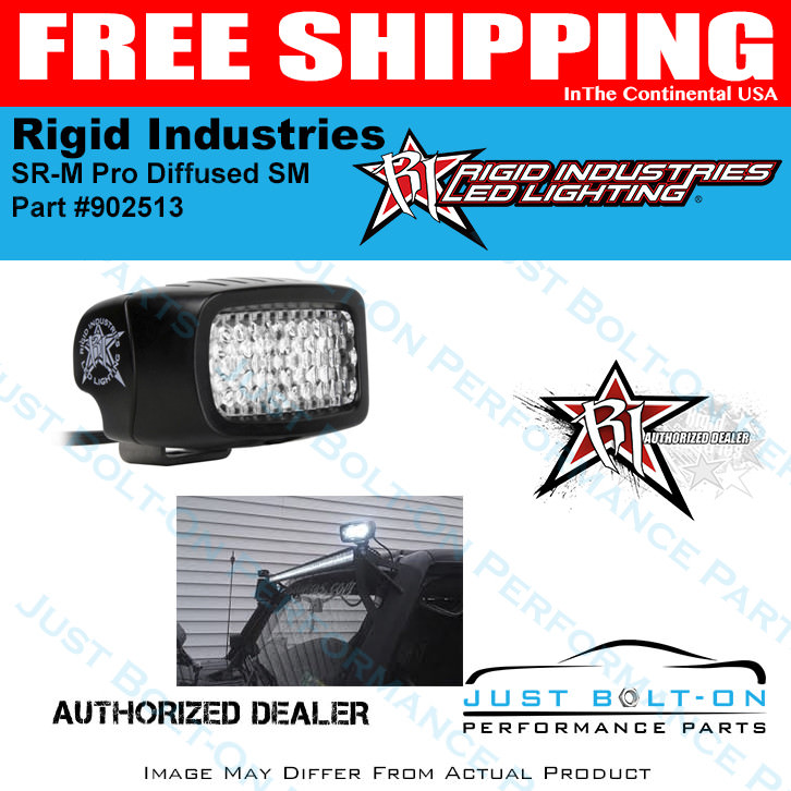 Rigid SR-M Series Pro Midnight Lights | Spot Diffused / Surface (RIG902513BLK)