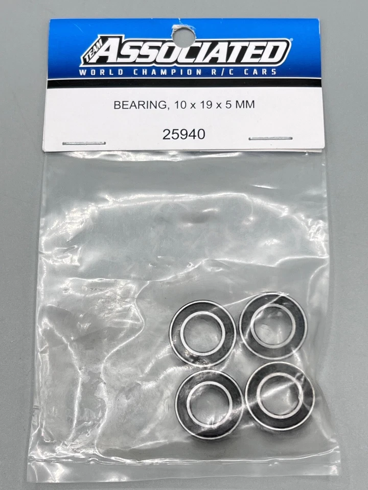 NEW Team Associated 10x19x5mm Bearings (4) - 25940 - Image 2 of 2