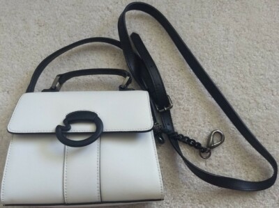 Lapalette Cannes Rosee Mini Satchel Bag (White + Black)