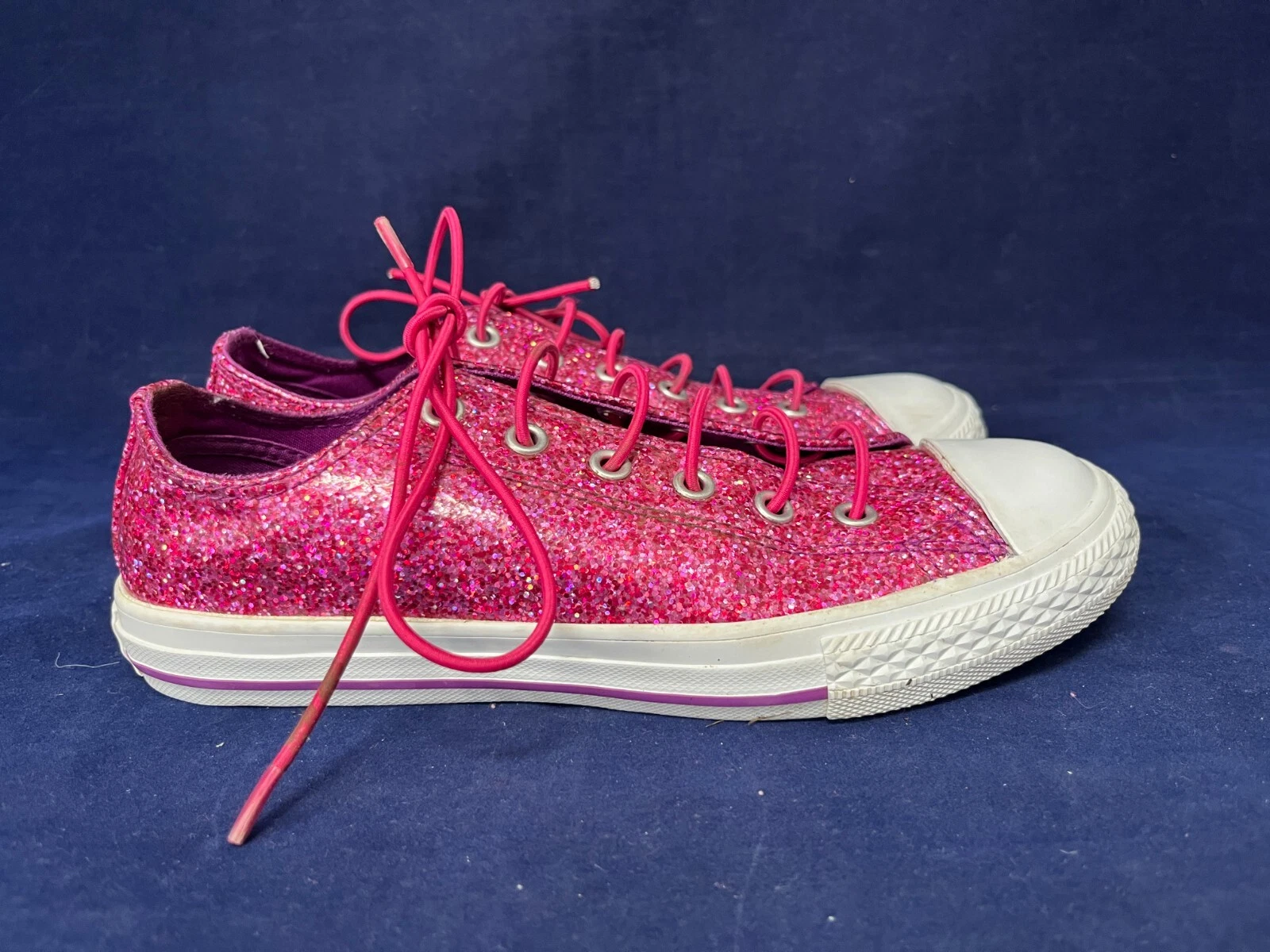 CONVERSE UK 4 SCARPE DA GINNASTICA ROSA SCINTILLANTE GLITTER